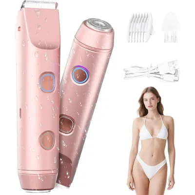 Produktbild von Elektrische Rasierer, Elektrischer Rasierer für Frauen, Elektrischer 2-in-1-Epilierer, intimrasierer für frauen, Tragbar und kompakt,geringes Rauschen