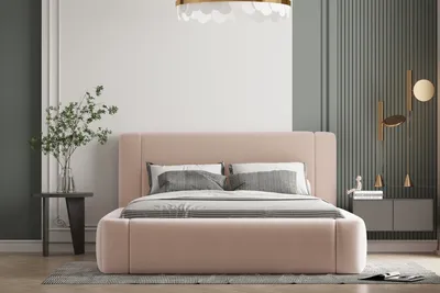 Produktbild von Polsterbett OLAF 180 x 200  mit Matratze, Bettkasten und Lattenrost. Farbe: Beige