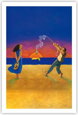 Produktbild von Poster - Poster ohne Rahmen - Symbol Liebe Surrealismus - 61x91,5 cm - Wand Bild - Wanddeko - Wandbilder - Kunstposter - Wandposter - Bilder - Kunstdruck - Wanddekoration - Wandbild - P2XPA61x91-4411