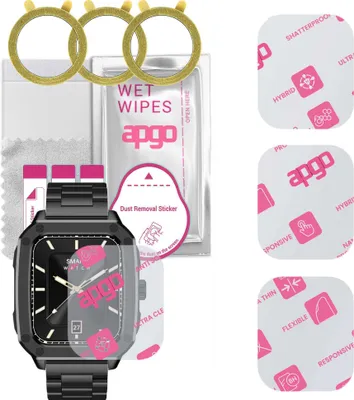 Produktbild von apgo 3 Stück Schutzglas, klar, kompatibel mit BlitzWolf BW-GTC3 Smartwatch, Hybrid 8H, Ersatz für Hartglas, Displayschutzglas, Bildschirmschutz, Displayschutz, kratzfest