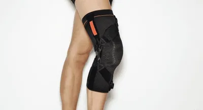 Produktbild von Knieorthese Genu-Tex OA mediale Ausführung schwarz>>>>Gr. 5 rechts