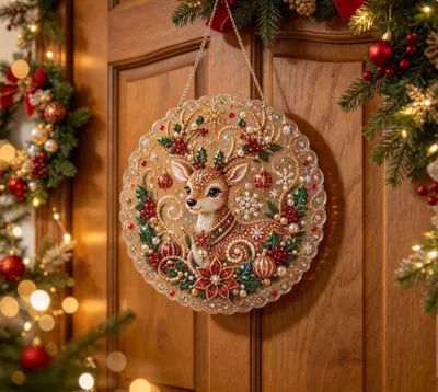 Produktbild von Diamond Painting Weihnachten,Wanddeko für Weihnachten,Weihnachtsdeko Deko Hängend