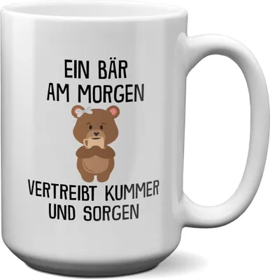 Produktbild von 22Feels XL Tasse Bär Süßes Tier Spruchtasse Wichteln Geschenk Arbeitskollege Büro Humor Secret Santa Witzig Kaffeetasse Männer Frauen Haferl Geburtstag Weihnachten Geschenkidee Bürotasse