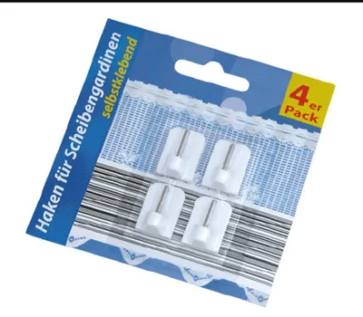 Produktbild von Haken für Scheibengardinen, 4er Pack