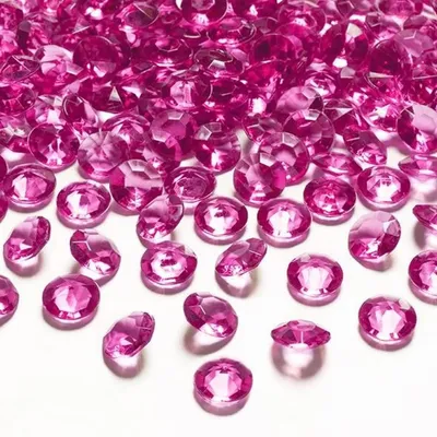 Produktbild von 100 Dekosteine Diamant | Ø 12 mm Fuchsia