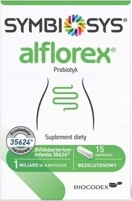 Obrázok produktu pre Symbiosys Alflorex 15 kapsúl - probiotikum pri syndróme dráždivého čreva, Bifidobacterium infantis