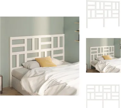 Immagine prodotto di vidaXL Testiera bianca 126x4x104 cm in legno di pino massiccio - Testate e piedi