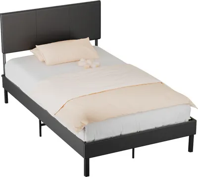 Obrázok produktu pre Jayseuw rám postele vysoké čelo robustný rám postele maximálne 120x200CM nosnosť 350 kg pre spálňu posteľ Imitácia kože