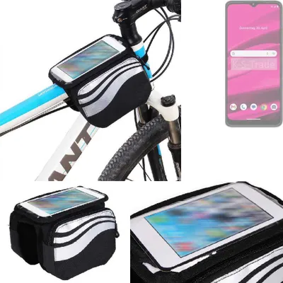 Produktbild von K-S-Trade Rahmentasche Fahrrad-Halterung kompatibel mit Telekom T Phone 2023 Rahmenhalterung Fahrrad Handyhalterung Fahrradtasche Handy Smartphone