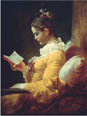 Produktbild von ARTland Wandbild Alu für Innen & Outdoor Lesendes Mädchen. Um 1776 Größe: 60x80 cm