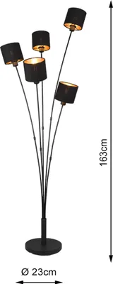 Image de Lampadaire TOMMY noir RL R46335979