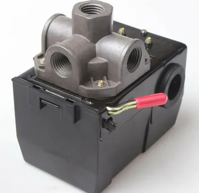Image de Valve de contrôle de pressostat de compresseur d'air 120PSI 4 Port Unloader On/Off Lever