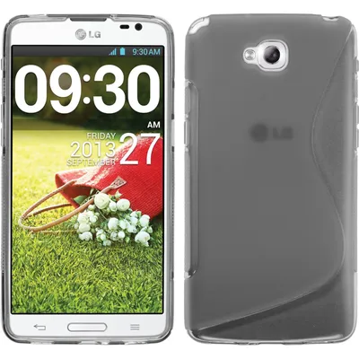 Produktbild von PhoneNatic Case kompatibel mit LG G Pro Lite Dual - grau Silikon Hülle S-Style + 2 Schutzfolien