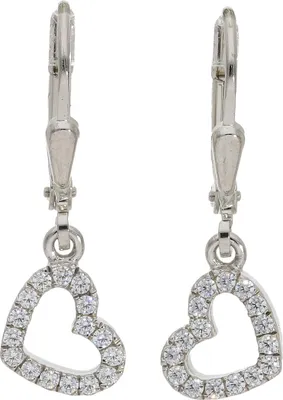 Produktbild von Ohrhänger Silber 925 Zirkonia Herz JL10-06-3802 JuwelmaLux