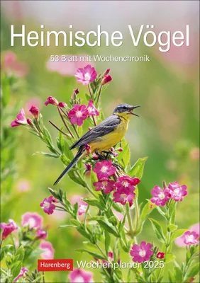 Immagine prodotto di Agenda settimanale "Uccelli locali" 2025 - 53 fogli con cronologia settimanale