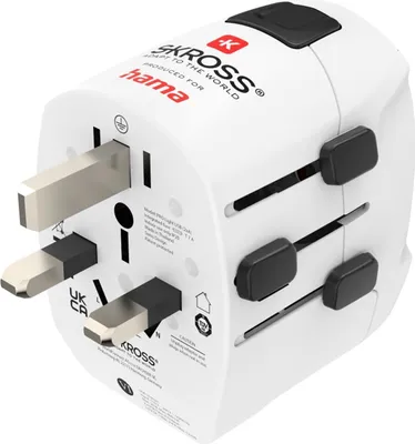 Obrázek produktu pro Hama World Travel Pro Light USB, Univerzální, Univerzální, Přímý, Přímý, Typ B, Typ E (FR), Typ F, Typ G (UK), Type I (AU), Typ A, Typ B, Typ C, Typ E (FR), Typ F, Typ G (UK), Type I (AU), Type J (CH), Type L (IT), Typ N...