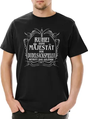 Produktbild von Urban Backwoods Seine Majestät Der Dudelsackspieler, Herren T-Shirt, Farbe: Schwarz, Größe: 5XL