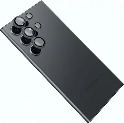 Zdjęcie produktu dla Hartowane szkło na aparat do Galaxy S25 Ultra, Fixed Invisible Camera Glass, czarne