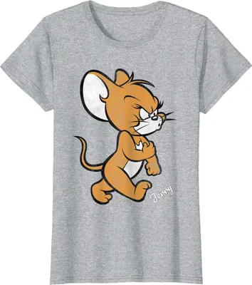 Produktbild von Tom and Jerry - "Angry Mouse" T-Shirt für Damen BI771 (XXL) (Grau)