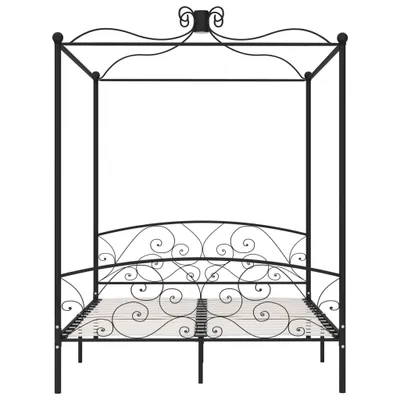 Produktbild von Cloris DesignMöbel Klassische Betten - Schwarz Himmelbett-Gestell - Doppelbett Schwarz Metall 160x200cm Schlichtes1537689