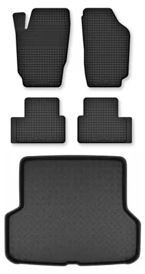 Produktbild von Gummimatten + Kofferraumwanne für Saab 9-5 I 1997-2009 (Kombi) – Schwarz, Semi-Universal, angepasst – Wielganizator Semi-Universal