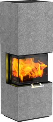 Produktbild von Olsberg Kaminofen OSORNO S 5,7 kW Ofen Kamin Holzofen Bausatz : 'Naturstein/Serpentin'