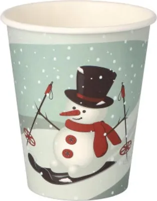 Produktbild von PAPSTAR Papp-Trinkbecher "Snowman" 0,2 l