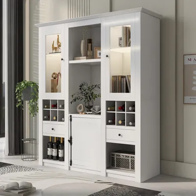 Immagine prodotto di Vetrina con illuminazione LED a 7 colori, vetrina espositiva, vetrina contenitore, ideale per il soggiorno