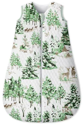 Image de Sac de couchage pour bébé, 1,5 Tog - Sac de couchage en coton pour enfants de 12 à 18 mois, motif "Épinette"