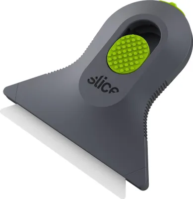 Image de Mini-grattoir 10590, lame en céramique, durée de vie 11 fois supérieure à celle des modèles en métal, conçu pour une prise en main facile, confortable à utiliser, ne fatigue pas les pouces ni les mains, rétractible automatiquement, format compact, adapté aux droitiers et aux gauchers