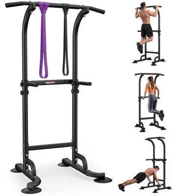 Image de Station d'entraînement multifonctionnelle - Avec bandes de résistance - Charge maximale : 150 kg - Acier allié - Noir - Appareil de fitness