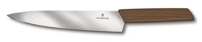 Image de VICTORINOX Couteau à trancher Swiss Modern Couteau de cuisine bois de noyer 6.9010.22G