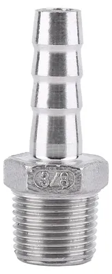 Schlauchstutzen Edelstahl SS304 BSP 3/8"×10 mm