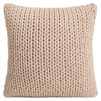 Zdjęcie produktu dla HOMLA Poduszka RAYNE z ręcznie wyplatanym dzianym wzorem ecru 50x50 cm