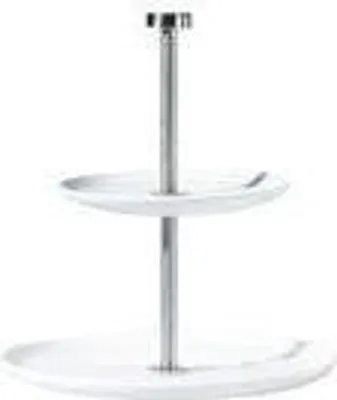 Image de ASA Selection à table Étagère 2 niveaux ronde, Fine Bone China, Blanc chaud, H 23.5 cm, 2010013