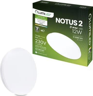 Produktbild von LUMILED LED Deckenlampe 12W 1080lm Deckenleuchte 4000K Neutralweiß Ø26cm weiß rund flach Modern für Wohnzimmer Kinderzimmer, Schlafzimmer