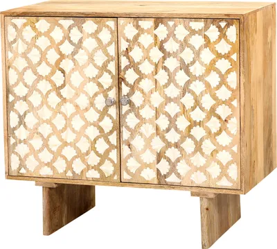Image de Commode Adribel 83 cm - Buffet en bois de manguier avec incrustation de nacre