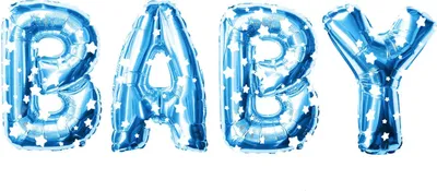 Produktbild von Oblique Unique Folien Luftballon Baby Schriftzug Folienballon für Baby Shower Party Geburt Jungs Junge Jungen - blau