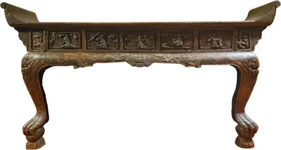 Produktbild von Fine Asianliving Antike Chinesische Konsole Altartisch 19. Jahrhundert Handgeschnitzt B205xT38xH110cm