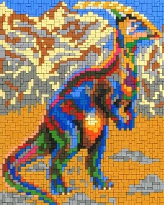 Produktbild von Stick it® Stecksystem Saurier Parasaurolophus mit Landschaft