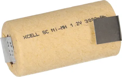 Produktbild von XCell Einzelzelle Sub-C Ni-MH 1,2V 3000mAh Pappmantel + Z-Lötfahne