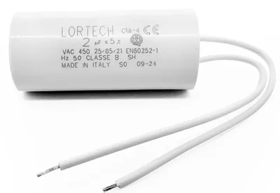 Motorcondensator 2 µF, Ø 25 mm x 55 mm, 450 V, 50 Hz