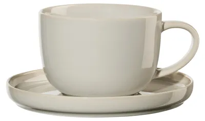 Produktbild von ASA Teetasse mit Unterteller, tofu COPPA D. 9 cm, H. 6,5 cm, 0,2 l.