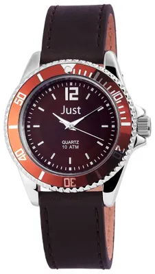 Produktbild von Just JU283 Analog Damenuhr mit Lederband in braun