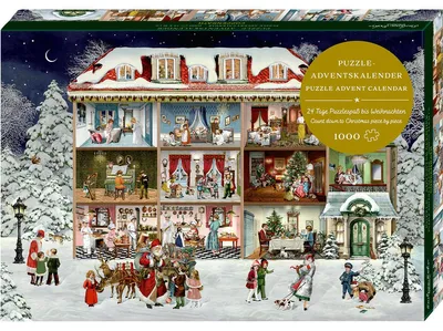 Produktbild von Puzzle-Adventskalender - Unser wunderbares Weihnachtshaus