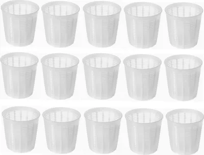Produktbild von 15 x Kunststoff Käseform 0.35kg - 9.8x10cm, Käse Form, Kaseform, Kase Form, Käse Formen, Käseformen
