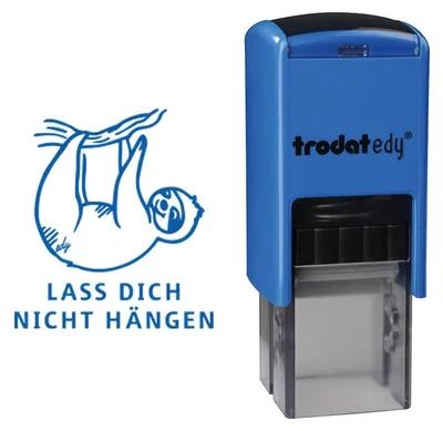 Produktbild von trodat Motivstempel Printy blau "Faultier" 4922