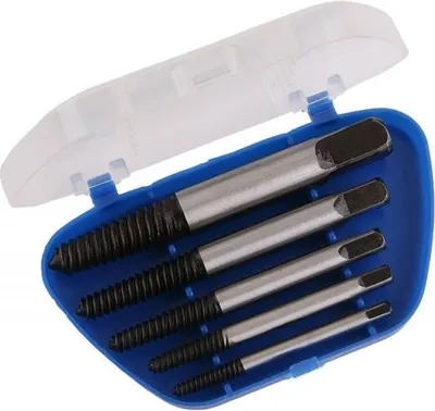 Produktbild von PROFI Schraubenausdreher Set 5-teilig Gegenspirale 4-11mm für abgebrochene Schrauben in Kunststoffbox