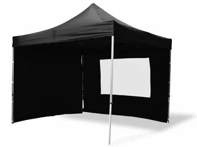 Obrázek produktu pro Zahradní párty stan nůžkový PROFI 3x3 m černý + 4 boční stěny