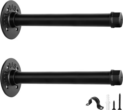 Image de Support mural pour étagère, robuste, capacité de charge de 50 kg, 20 cm, pour tringles à vêtements